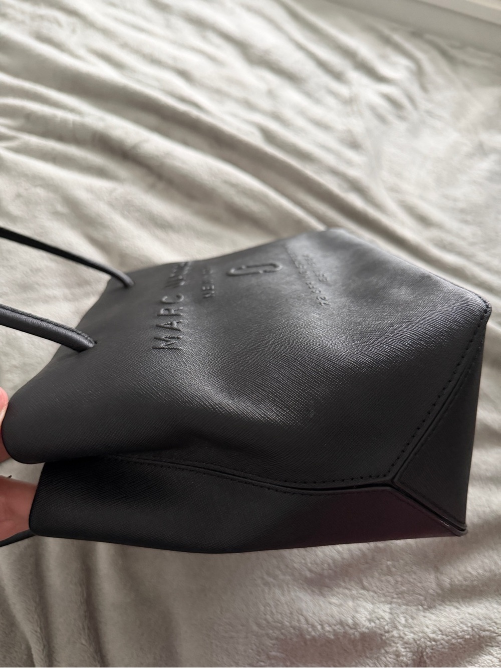 Marc Jacobs Black Embossed Logo Tote - Picture 7 of 7